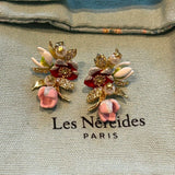 Pre-loved Les nereides flower earrings