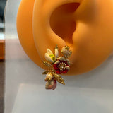 Pre-loved Les nereides flower earrings
