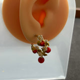 Pre-loved Les nereides flower earrings