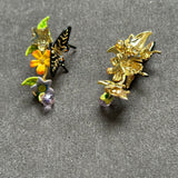 Pre-loved Les nereides butterfly earrings