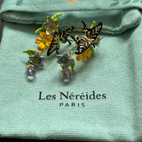 Pre-loved Les nereides butterfly earrings