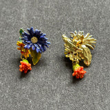 Pre-loved Les nereides flower earrings