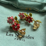 Pre-loved Les nereides flower earrings