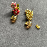 Pre-loved Les nereides flower earrings