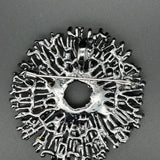Metal Circular Brooch with Multicolor Rhinestones VIN011