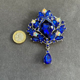Crystal Brooch with Drop Pendant VIN018