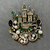 Vintage Inspired Castle Brooch VIN019