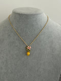 Pre-loved Les nereides lemon and flower necklace