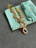 Pre-loved Les Néréides Pink Floral Bow Necklace