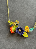 Pre-loved Les Néréides Multicolour Floral Necklace