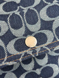 Coach Brook Flap Chain Bag in Signature Washed Denim