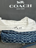 Coach Brook Flap Chain Bag in Signature Washed Denim