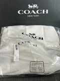 Coach Brooklyn Shoulder Bag in natural paper straw with leather trim.