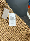 Coach Brooklyn Shoulder Bag in natural paper straw with leather trim.