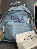 Coach Cargo Backpack in Indigo denim