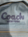 Coach Cargo Backpack in Indigo denim