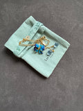 Pre-loved Les Néréides Blue Flower Pendant Necklace