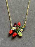 Pre-loved Les Néréides Strawberry & Flower Necklace