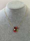 Pre-loved Les Néréides Strawberry & Flower Necklace