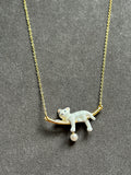 Pre-loved Bill Skinner cat necklace
