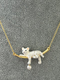 Pre-loved Bill Skinner cat necklace