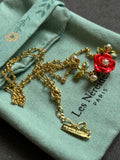 Pre-loved Les Néréides Red Rose Necklace