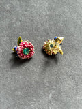 Pre-loved Les nereides flower earrings