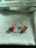 Pre-loved Les nereides pearl and rose stud earrings