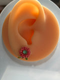Pre-loved Les nereides flower stud earrings
