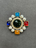 LARGE VINGATE STYLE BROOCH HEAVY AND HIGH QUALITY