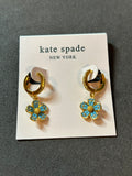 kate spade Fleurette blue flower earrings