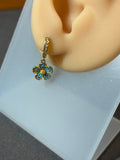 kate spade Fleurette blue flower earrings