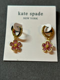 kate spade Fleurette pink flower earrings