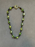 GREEN GLASS NECKLACE