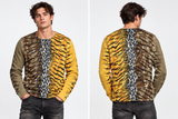 NEIL BARRETT Tri-Tiger Men's Oversized Animal Print Long Knit Jumper – Size S