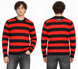 DIESEL K-BRODIE Men’s Wool Blend Jumper Size M Red Black Stripe Authentic
