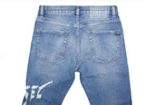 Diesel D-Strukt 009DW Men’s Slim Fit Blue Graphic Jeans
