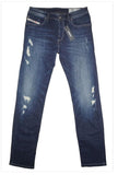 DIESEL BUSTER R48T4 Men’s Blue Distressed Tapered Jeans BNWT