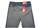 DIESEL 1955-SP 007F4 Men’s Two-Tone Straight Leg Jeans BNWT