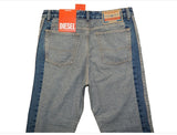DIESEL 1955-SP 007F4 Men’s Two-Tone Straight Leg Jeans BNWT