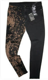 DIESEL D-AMNY-Y 009KQ Men’s Black Skinny Jeans Brown Splatter W36 L34
