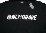 DIESEL T-WALLACE-SA Men’s Black Only The Brave Graphic T-Shirt Size L