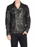 DIESEL L-RANSEUR LEATHER JACKET SIZE L