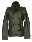 DIESEL L-KORA LEATHER JACKET OLIVE GREEN