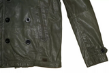 DIESEL L-KORA LEATHER JACKET OLIVE GREEN