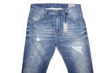 Diesel Krayver R831I Men’s Slim Carrot Distressed Blue Jeans