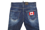 DSQUARED2 Cool Guy Jeans Men's Blue Denim Canada Flag Patch IT46 S74LB1336