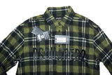 DSQUARED2 Men's Green Black Checked Flannel Shirt Logo Front Size IT 48
