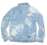 DIESEL D-Barcy Men’s Distressed Bleached Denim Jacket Light Blue Size S