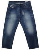 DIESEL KHIRO 0850K Men's Straight Leg Jeans W32 L30 Blue Denim Authentic